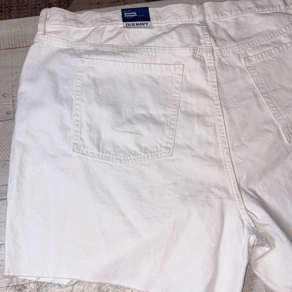 Old Navy Shorts Denim High-Rise Slouchy White Straight Women's Size: 28 New - Picture 11 of 14